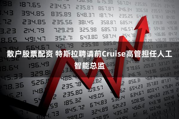 散户股票配资 特斯拉聘请前Cruise高管担任人工智能总监